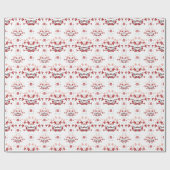 Rode kersenbloesems en dubbele Xi Chinese bruiloft Cadeaupapier (Vlak)