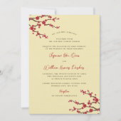 Rode Kersenbloesems Sakura Bloemen Aziatische Brui Kaart (Voorkant)