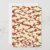 Rode Kersenbloesems Sakura Bloemen Aziatische Brui Kaart (Achterkant)