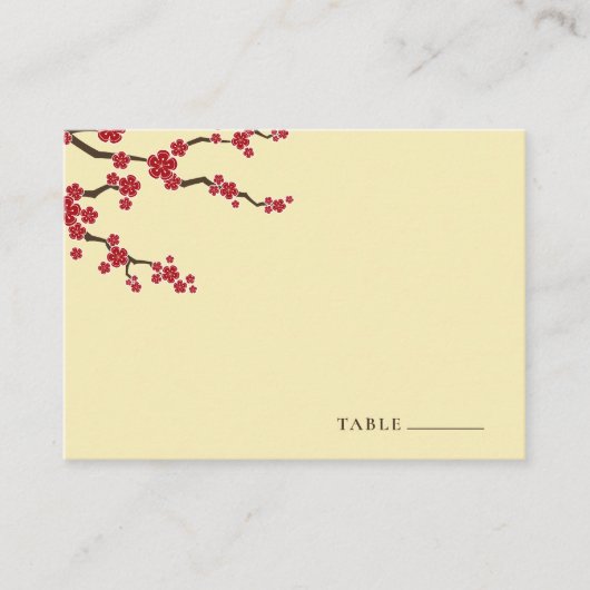 Rode Kersenbloesems Sakura Bloemen Aziatische Brui Plaatskaartje (Voorkant)