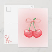 Rode kersenboog briefkaart (Voorkant / Achterkant)