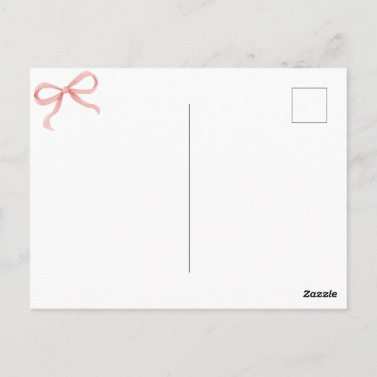 Rode kersenboog briefkaart (Achterkant)