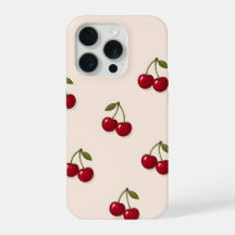 Rode Kersenfruit Retro Patroon
