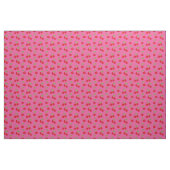 Rode kersenpatroon op roze stof (Yard (91,4 cm))