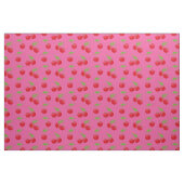 Rode kersenpatroon op roze stof (Fat Quarter)