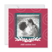 Rode kerst aanpasbare fotoelegante kaart