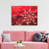 Rode Kerst Achtergrond Canvas Afdruk (Insitu (Woonkamer))