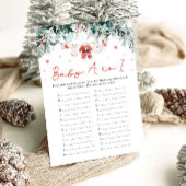 Rode Kerst Baby Items A tot Z Baby shower Game Kaart