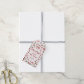 Rode Kerst Baby Shower Bedankje Gift Tag Cadeaulabel (Met Touw)