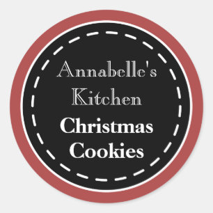 Rode Kerst bakken Cookies Keuken Stickers