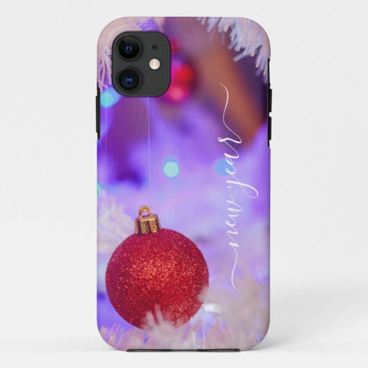 Rode kerst Bauble Iphone-draagtas Case-Mate iPhone Case (Achterkant)
