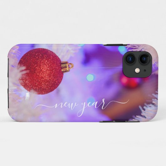 Rode kerst Bauble Iphone-draagtas Case-Mate iPhone Case (Achterkant (horizontaal))