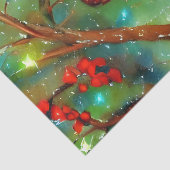 Rode kerst Baubles en gloeiende lichten Tissuepapier (Detail)