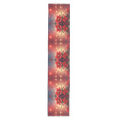 Rode Kerst Bloemstuk Vakantietafel Runner Medium Tafelloper (Voorkant)