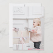 Rode Kerst Bold Typografie Oval Arch Foto Feestdagenkaart (Achterkant)