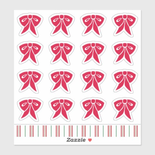 Rode Kerst Boog Stickers (Vel)