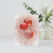 Rode kerst briefkaart (Staand voorkant)