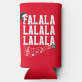 Rode Kerst Carrol thema Koelbox Seltzer Blikjeskoeler (Achterkant)