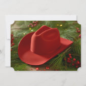 Rode Kerst Cowboyhoed Oefenavond Kaart (Achterkant)