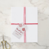 Rode Kerst Dank Je Geschenktag Cadeaulabel (Met Touw)