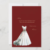 Rode Kerst Decor Bruidsmeisje voorstel Kaart (Achterkant)