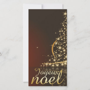 Rode kerst decoratie met vergulde kerstboom feestdagenkaart