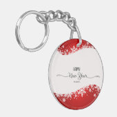 Rode Kerst Decoratie Sleutelhanger (Voorkant Links)