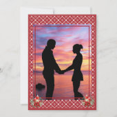 Rode Kerst Een Foto Snowflake Feestdagenkaart (Voorkant)