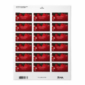 Rode kerst elegant etiket (Full Sheet)