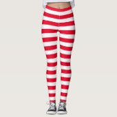 Rode kerst elf kostuum Leggings (Voorkant)