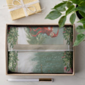 RODE KERST ELVEN VEGEN IN SNEEUW Mistletoes Tissuepapier (Geschenk)