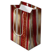 Rode Kerst Fa La La Patroon#27 ID1009 Medium Cadeauzakje (Voorkant Gekanteld)