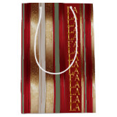 Rode Kerst Fa La La Patroon#27 ID1009 Medium Cadeauzakje (Voorkant)