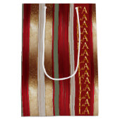 Rode Kerst Fa La La Patroon#27 ID1009 Medium Cadeauzakje (Achterkant)