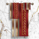 Rode Kerst Fa La Patroon#27 ID1009 Bad Handdoek