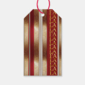 Rode Kerst Fa La Patroon#27 ID1009 Cadeaulabel (Voorkant)