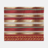 Rode Kerst Fa La Patroon#27 ID1009 Fleece Deken (Voorkant (Horizontaal))