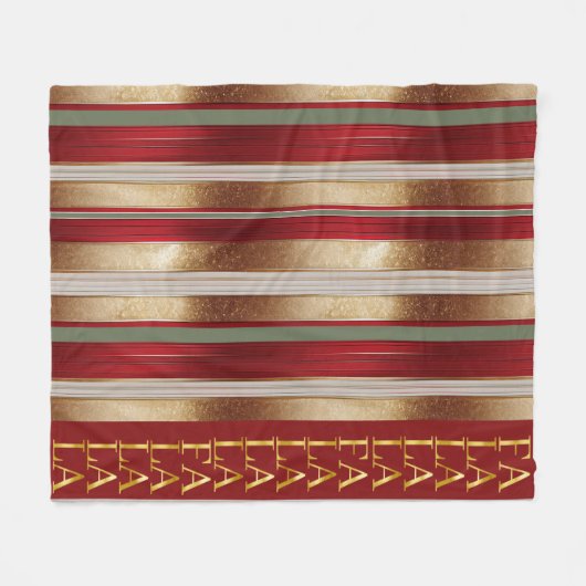 Rode Kerst Fa La Patroon#27 ID1009 Fleece Deken (Voorkant (Horizontaal))