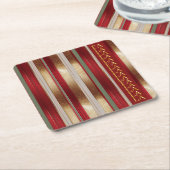 Rode Kerst Fa La Patroon#27 ID1009 Kartonnen Onderzetters (Schuin)