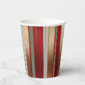 Rode Kerst Fa La Patroon#27 ID1009 Papieren Bekers (Achterkant)