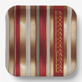 Rode Kerst Fa La Patroon#27 ID1009 Papieren Bordje (Voorkant)