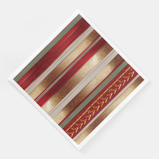 Rode Kerst Fa La Patroon#27 ID1009 Servet (Hoek)