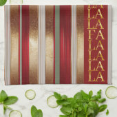 Rode Kerst Fa La Patroon#27 ID1009 Theedoek (Gevouwen)