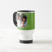 Rode Kerst Familie Foto Roestvrij Reizen Mok (Voorkant links)