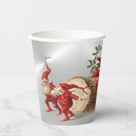  Rode Kerst Feestdagen Silver Party Papieren Bekers