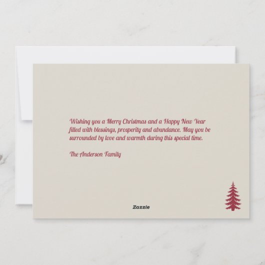  Rode Kerst Feestdagenkaart (Achterkant)