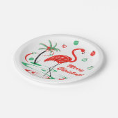 Rode Kerst Flamingo Kerst papier bord (Gekanteld)