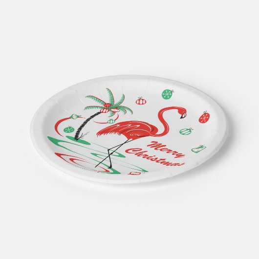 Rode Kerst Flamingo Kerst papier bord (Gekanteld)