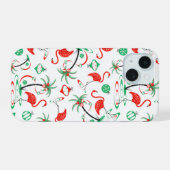 Rode Kerst Flamingo Multi iPhone 15 Case (Achterkant horizontaal)