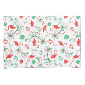 Rode Kerst Flamingo Multi kussensloop set (Voorkant-Rechts)